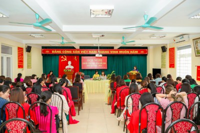 Ngày 01/10/2022 Trường mầm non Phú La long trọng tổ chức Hội nghị cán bộ, công chức, viên chức và Hội nghị người lao động năm học 2022-2023