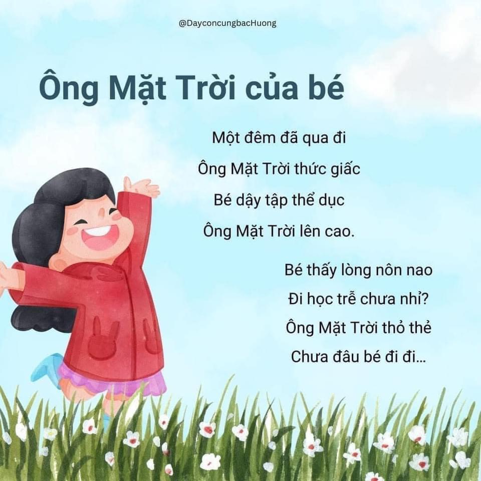 Một số bài thơ cho bé